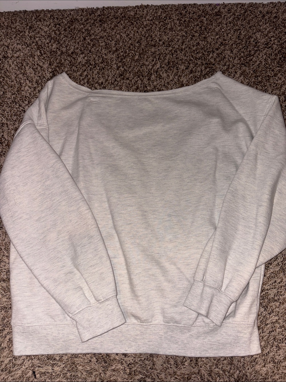 Off-Shoulder Cream Women's Sweater with Navy '28' Graphic - Picture 3 of 3